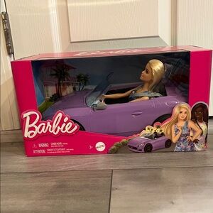 Barbie Pink and Purple Convertible with Doll